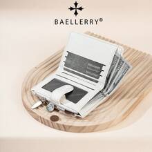 2026 New Women's Wallet & Card Holder 2-In-1, Zipper Short Wallet With Litchi Texture, Fashion Multi-Card Slots Coin Purse - Multicolor - View 3