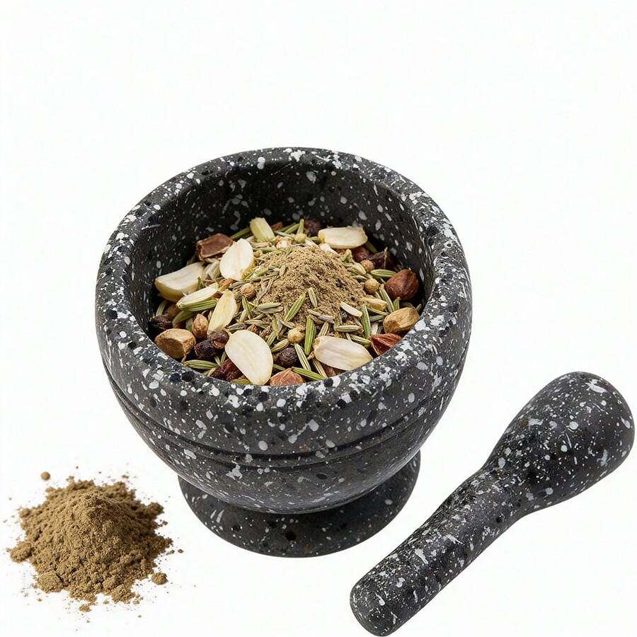 Mortar And Pestle Set Guacamole Bowl Shell Garlic Pepper Press Grinder Crusher Mix ﻿