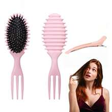 Curly Hair Styling Brush - Define & Shape Curls (Pink) - Pink - View 1
