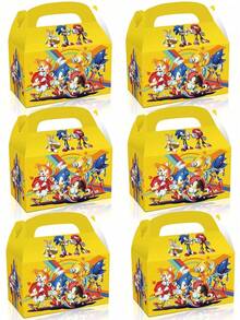 asmodee 6PCS/12PCS Cartoon Game Anime Figure Image Gift Box Classmate Partys Theme Party Supplies Gifts Package Handheld Paper Boxs Partys Small Gifts Packing Box - Multicolor - View 5