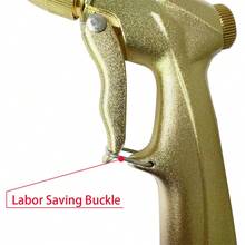 【多用途花园水枪】高压水枪，4种喷射模式，金色黄铜喷嘴，适用于花园软管、草坪清洗、浇水和洗车。 - A - 查看 5