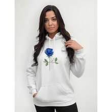 Pink And Blue Faith Women's Sweatshirt - Blanco - Ver 2