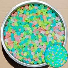 500pcs/Bag Glow In The Dark Luminous Pebbles, Suitable For Gardening - For Garden, Wedding, Party, Holiday And Aquarium - Reusable Outdoor Landscaping And Pottery Accessories - Multicolor - View 10