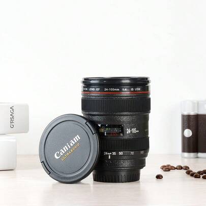Photographer's Favorite: Camera Lens Mug With Lid - Leak-Proof Seal, Reusable Coffee Cup Suitable For Photography Enthusiasts