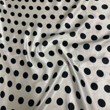 Polka Dot Print Satin Fabric In Various Colors, 1.40m, For Costumes And Parties. - 白球 黑球 - 查看 5