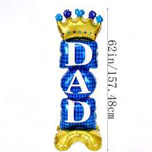 Balon folie DAD 157,48 cm, decorațiune pentru petrecerea de ziua tatălui, suvenir aniversar, balon de Ziua Tatălui, balon mare, decor pentru petrecere - Balon cu bază de Ziua Tatălui de 157,48 cm - Vizualizare 5