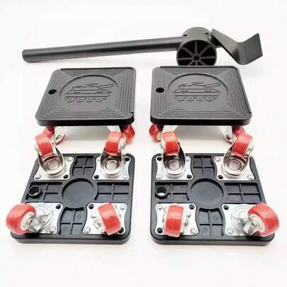 5件套重型家具搬运滚轮，冰箱洗衣机搬运工具，多功能旋转脚轮，塑料便携式家具升降器