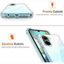 1 chiếc ốp lưng điện thoại chống rơi trong suốt mới năm 2025 + dây đeo điện thoại hình đám mây màu xanh dương, tương thích với dòng Galaxy và các dòng điện thoại khác. - Trong sáng - Xem 5