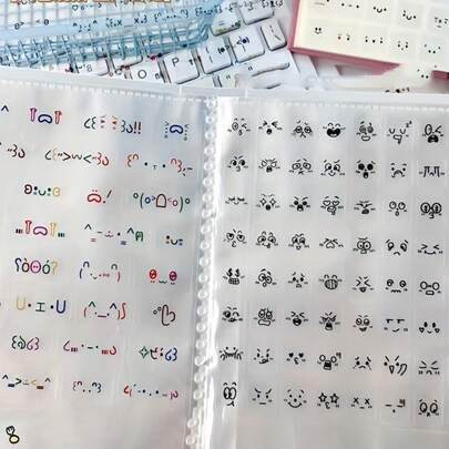 10pcs/Set Assorted Cute, Happy, Sad, Funny Transparent Sticker Decals, Suitable For Scrapbooking, Notebooks, Water Bottles, Luggage, Life Stories And DIY Holiday Gifts