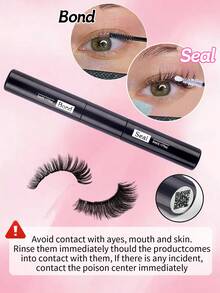 640/544片簇状假睫毛，浓密卷翘睫毛嫁接套装，D型卷翘，8-16毫米混合长度，DIY睫毛嫁接套装，DIY下睫毛嫁接教程，蓬松柔软的单根假睫毛，打造自然蝴蝶妆效，简易DIY持久睫毛胶水，DIY睫毛镊子 - 黑色 - 查看 4