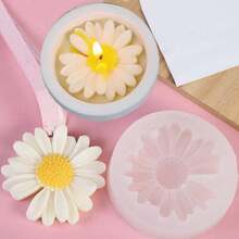 1 Set Floral Aroma Candle Silicone Mold DIY Flower Petal Diffuser Stone Plaster Silicone Grinding Tool - White - View 3