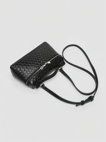 1 chiếc túi đeo chéo vuông bằng da PU màu trơn, phù hợp cho nữ giới sử dụng hàng ngày, đi chơi, mua sắm, dự tiệc. Túi xách nữ thanh lịch, túi công sở, lựa chọn lý tưởng cho ngày Valentine, thoải mái và thời trang, túi xách sành điệu, lựa chọn quà tặng cá nhân hóa, phụ kiện năm 2025, phong cách thời trang phù hợp cho mọi dịp, cảm giác sang trọng với giá cả phải chăng, túi dự tiệc cá tính, lý tưởng cho các bữa tiệc, đám cưới, dạ hội, tiệc tối/tiệc chiêu đãi. Túi xách nữ thanh lịch. - màu đen - Xem 8