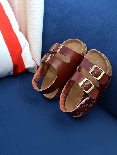1 par de Birkenstocks de suela blanda y de moda para bebés/niños, adecuados para uso en interiores/exteriores y playa en verano