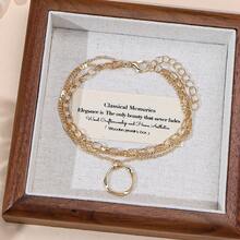 1件波西米亚风不对称几何图案金属吊坠脚链（女款） - 幾何圖案 - 查看 6