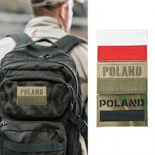 1 pieza Parche bordado con bandera de Polonia con cierre de gancho y bucle - Insignia de moral para mochilas, ropa y brazaletes - Polonia - Ver 13