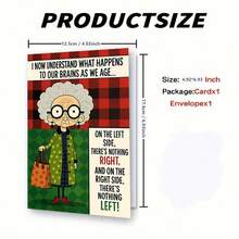 1Pc Fun Elderly Birthday Card, Dedicated To Grandma Or Grandpa, Humorous Joke About The Elderly Brain, Perfect Birthday Or Retirement Gift Celebration - View 3