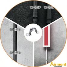 10 Pack 3/4 - Inch EMT Two - Hole Conduit Strap U2014 Reinforced Rib, Heavy - Duty Zinc - Plated Steel Pipe Clamp Secure Electrical Installs, Rust - Resistant Mounting Hardware - 3/4" Trade Size + 10 - View 6