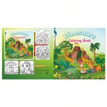 Cute Dinosaurs Coloring Book, Prehistoric Jurassic Adventures, Fun Dinosaur Characters & Scenes, Art Activity Book For Kids & Dinosaur Lovers - 11 - View 4