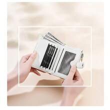 2026 New Women's Wallet & Card Holder 2-In-1, Zipper Short Wallet With Litchi Texture, Fashion Multi-Card Slots Coin Purse - Multicolor - View 12