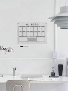 1 Bộ Bảng Lịch Tuần Viết Xóa Khô, Bảng Acrylic Trong Suốt Để Treo Tường - nhiều màu - Xem 10
