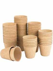 Pulp Seedling Pot, Disposable Seedling Cup, Seed Germination Pot, Seedling Pot, Flower Pot, Garden Planting Tool, Balcony, Garden Indoor Planting Tool - Multicolor - View 7