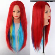 High Temperature Silk & Acrylic Mixed Hairstyle Practice Mannequin Head, Can Be Curled & Trimmed, Wig Training Head - View 10