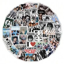 53Pcs CORTI S Stickers, K-POP Stickers, K-Pop Fan Merch Goods, New Album & Songs, DIY Personalized Idol Merch Gift For Friends Birthday, Celebrity Stickers, Sticker Collection, Exquisite Decorations, Exquisite Small Gifts - Multicolor - View 4