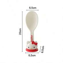 Sanrio 1pc Cute KT Cartoon Heat-Resistant Plastic Non-Stick Rice Spoon, Easy To Clean Serving Spoon - KT Cat - View 10