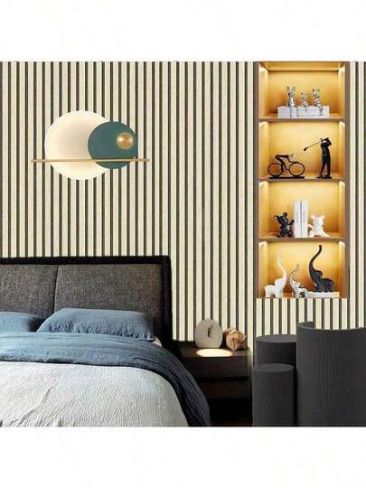 45x100cm/300cm/500cm Beige Wood Grain Cream Ins Style Self-Adhesive Wallpaper, PVC, Bedroom Vanity Rental Renovation Warm Space Waterproof Removable Soft Clean DIY Wall Paper