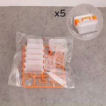 1/5 比例储物盒（蓝色或橙色可选） - 采用耐用塑料材质，透明便携，多用途储物盒，适合存放娃娃屋物品、药品、小物件等。 - 彩色 - 查看 9
