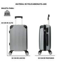 Maleta De Mano Para 10 Kg Ligera Rigida Impermeable - Plateado - Ver 3