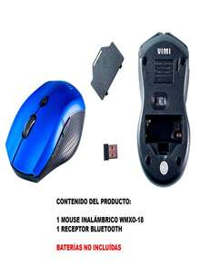 Mouse Inalambrico Optico Ergonomico Portatil Con  USB Para Laptop - Ver 6