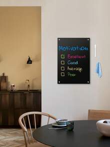 1 Set Acrylic Blackboard Wall Decor, Writable Surface, Wall-Mounted Acrylic Blackboard - Multicolor - View 2