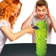 Juego Torre Movediza Vibratoria – Torre de Bloques Divertida para Amigos y Familia | Juego de Mesa Adictivo - Multicolor - Ver 4