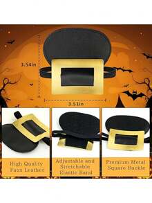 殖民时期鞋扣，适用于清教徒服饰鞋履及其他历史服饰配饰。这款金色鞋扣适合大多数成年人佩戴，是殖民时期服饰、开国元勋服饰或经典服饰配饰的完美之选。这些万圣节主题鞋扣采用优质合成皮革制成，经久耐用，即使长期使用也能牢固固定。它们可重复使用，为殖民时期及历史服饰增添复古风情。 - 彩色 - 查看 6