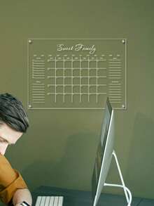 一套月度及周计划亚克力白板，壁挂式亚克力板，带固定孔 - 多色 - 查看 6