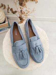 Women Flats - Màu xanh lam - Xem 2