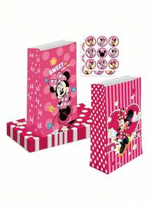 asmodee Christmas Gifts 12PCS/24PCS Cartoon Anime Theme Party Gifts Bag Supplies Anime Figure Min Mouse Image Gifts Bag Festival Party Candy Bags Kraft Paper Bags Stickers Birthday Party Holiday Party - Multicolor - View 9