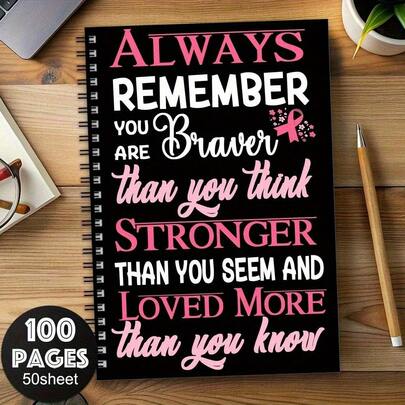 1pc Optimistic And Upbeat Spiral Notebook Self Improvement Prompts Journal Suitable For Gifting To Friends, Family, Loved Ones, Or Yourself