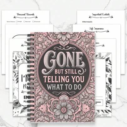 1 Cuaderno de Planificación de Vida, Manual de Planificación de Vida de Moda, Cuaderno de Arreglos Finales, Incluye Organización de Últimos Deseos, Lista de Tareas, Adecuado para Planificación de Asuntos Familiares, Organización de Asuntos Personales, Puede Usarse como Regalo de Hospicio, Asuntos de Propiedad