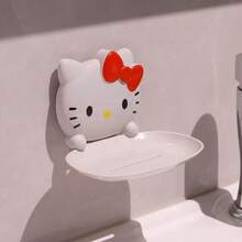 Sanrio 1个Hello Kitty皂碟，浴室壁挂式皂架，无需钻孔 - 多色 - 查看 8