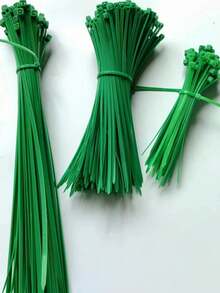 100根园艺捆扎带，包括拉链扎带、塑料薄膜扎带、植物固定带、便携式园艺电缆扎带，适用于园艺和草坪护理 - B - 查看 4