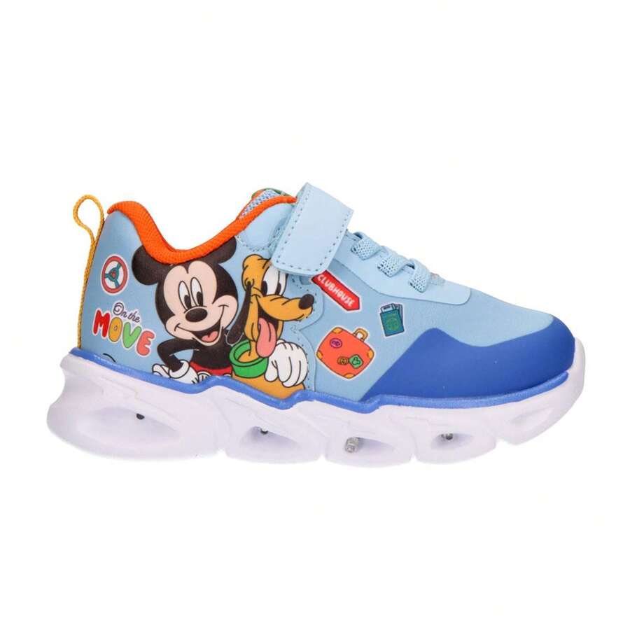 Cerdá Disney 米奇發光運動鞋，男女童款 - 米奇老鼠鞋，魔鬼氈搭扣，輕便EVA鞋底，舒適耐穿，可調節，適合上學和日常穿著 ⚫ 免費配送 ✅ 24/48小時送達西班牙大陸 - 米老鼠 - 查看 1