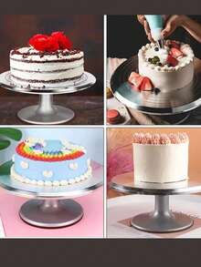 DeTODO Base Giratoria Para Pasteles, Repostería. De Acero Inoxidable Postres - Ver 5