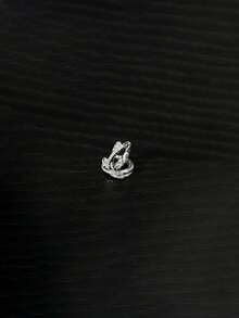 BALMORA 1 par de pendientes de aro elegantes de plata de ley 925 con doble de circonita cúbica cuadrada, adecuados para atuendos de uso diario de mujeres - Plateado - Ver 3