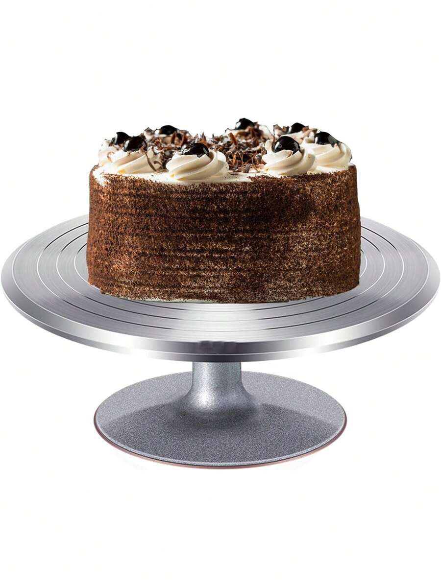 DeTODO Base Giratoria Para Pasteles, Repostería. De Acero Inoxidable Postres - Ver 1