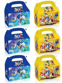 asmodee 6PCS/12PCS Cartoon Game Anime Figure Image Gift Box Classmate Partys Theme Party Supplies Gifts Package Handheld Paper Boxs Partys Small Gifts Packing Box - Multicolor - View 6