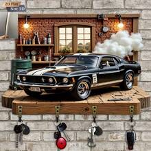 Best-Selling Flat Printed Wooden Multifunctional Key Holder, Retro Restaurant Fire Department Theme - Multicolor - View 5