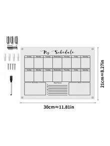 1 Bộ Bảng Lịch Tuần Viết Xóa Khô, Bảng Acrylic Trong Suốt Để Treo Tường - nhiều màu - Xem 13