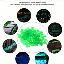 500pcs/Bag Glow In The Dark Luminous Pebbles, Suitable For Gardening - For Garden, Wedding, Party, Holiday And Aquarium - Reusable Outdoor Landscaping And Pottery Accessories - Multicolor - View 8